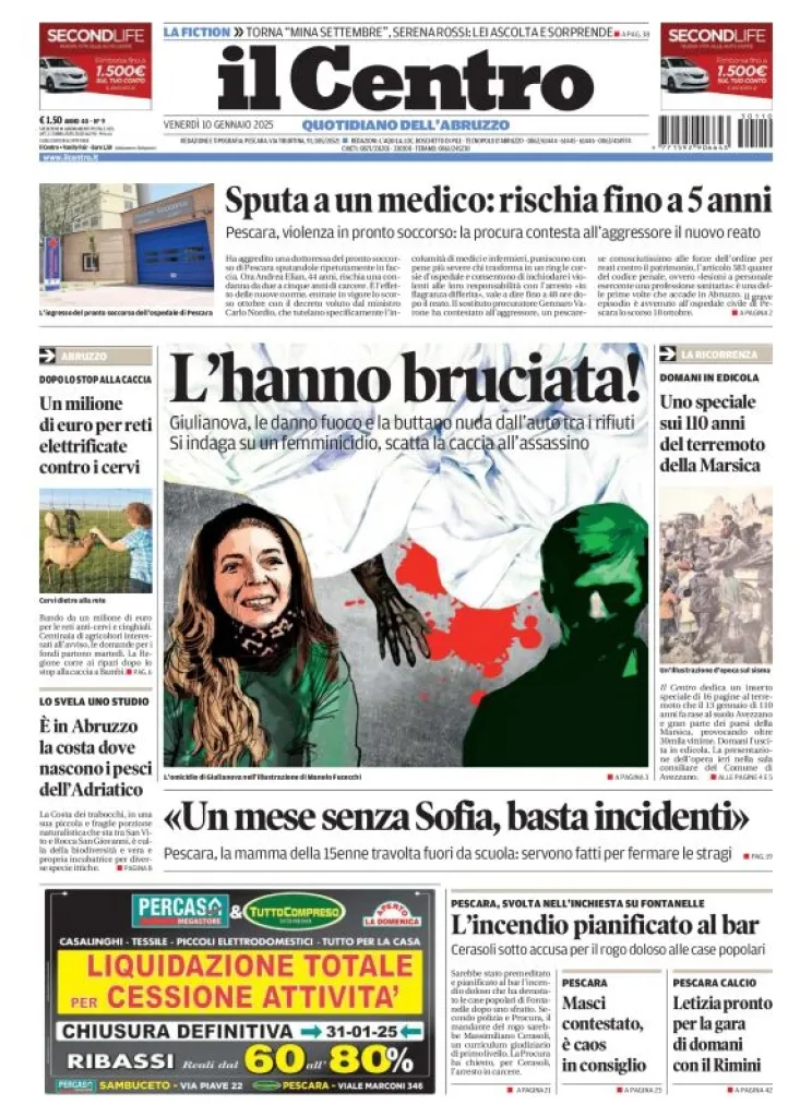 Prima-pagina-il centro-oggi-edizione-del-2025-01-10